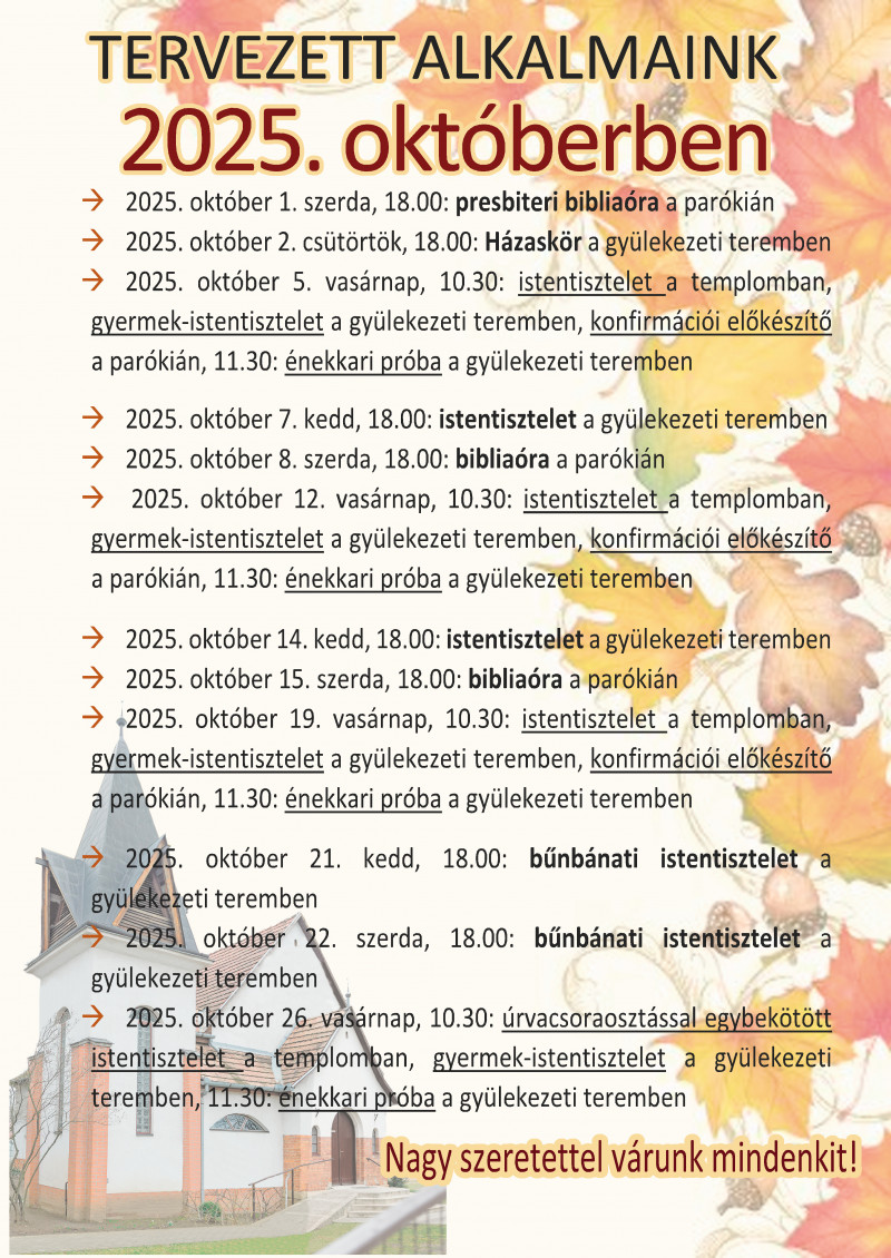 Alkalmaink 2025. októberében