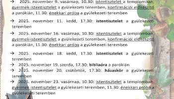 Alkalmaink 2025. novemberében