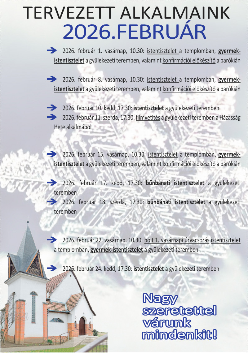 Alkalmaink 2026. februárjában