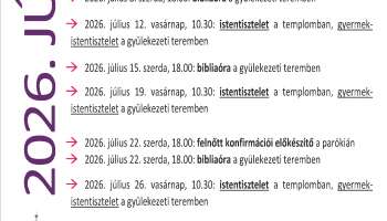 Alkalmaink 2026. júliusában