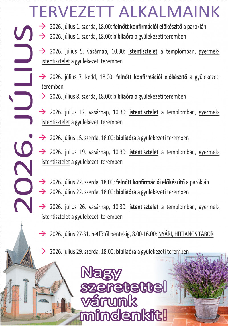 Alkalmaink 2026. júliusában