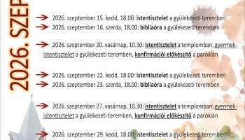 Alkalmaink 2026. szeptemberében