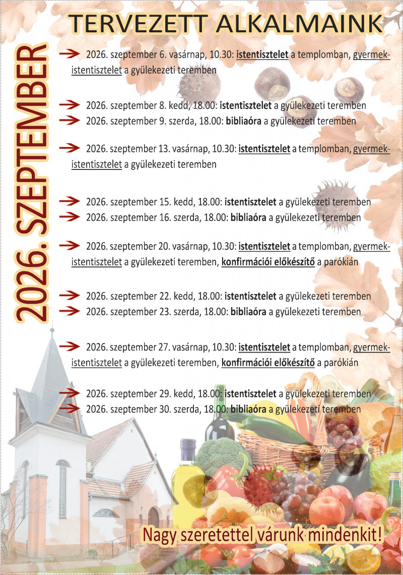 Alkalmaink 2026. szeptemberében